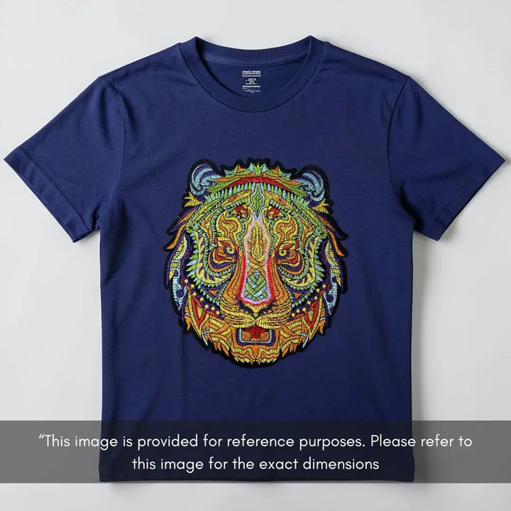 Psychedelic Embroidered Tiger Head Patch
