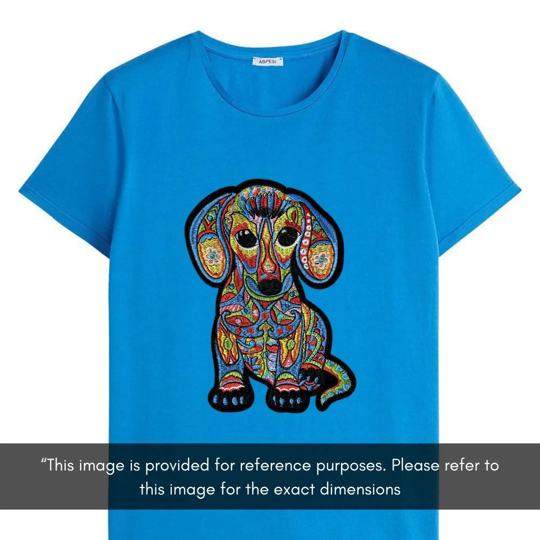 Colorful Folk Art Dog patch