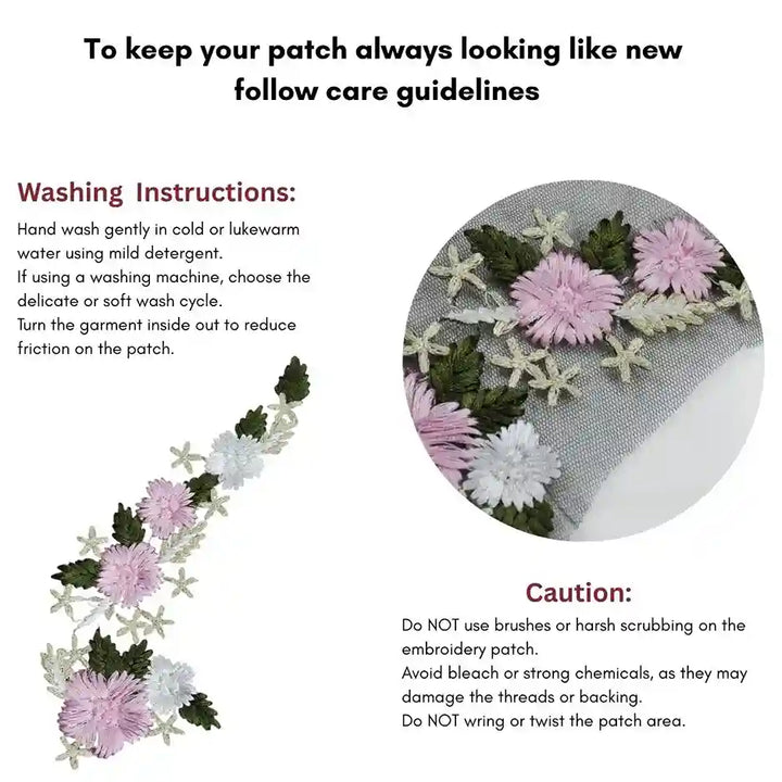 Embroidered Floral Applique