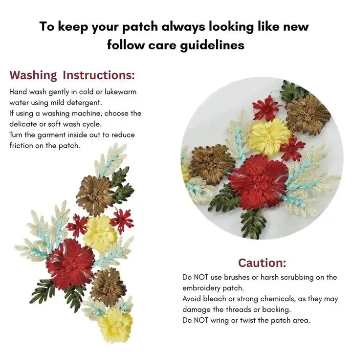 Leafy Floral Patches