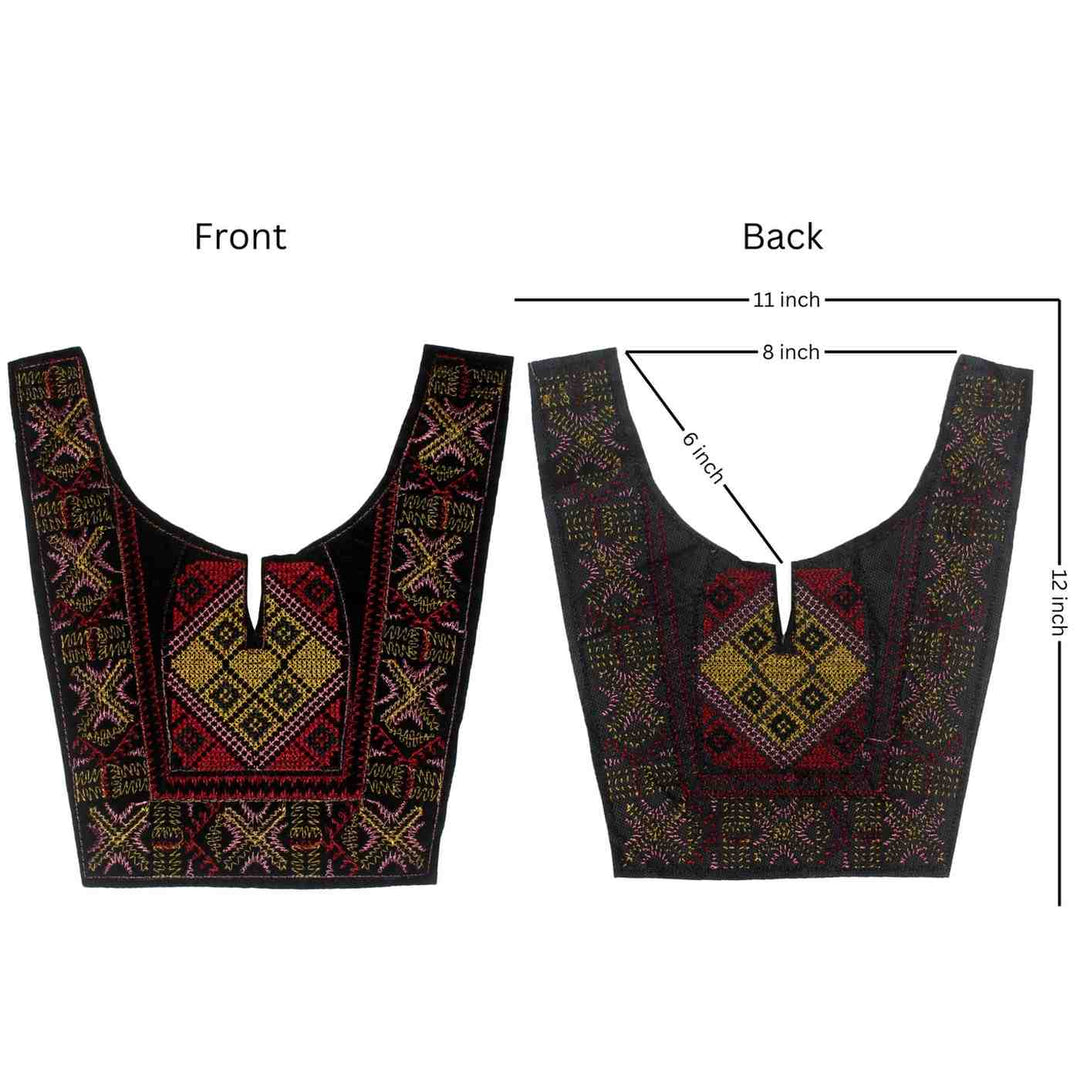 Front and Back Traditional U shape embroidery neckline perfect for ethnic kurtis, salwar suits and festive fashion looks Ani Accessories