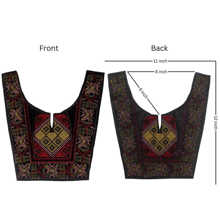 Front and Back Traditional U shape embroidery neckline perfect for ethnic kurtis, salwar suits and festive fashion looks Ani Accessories