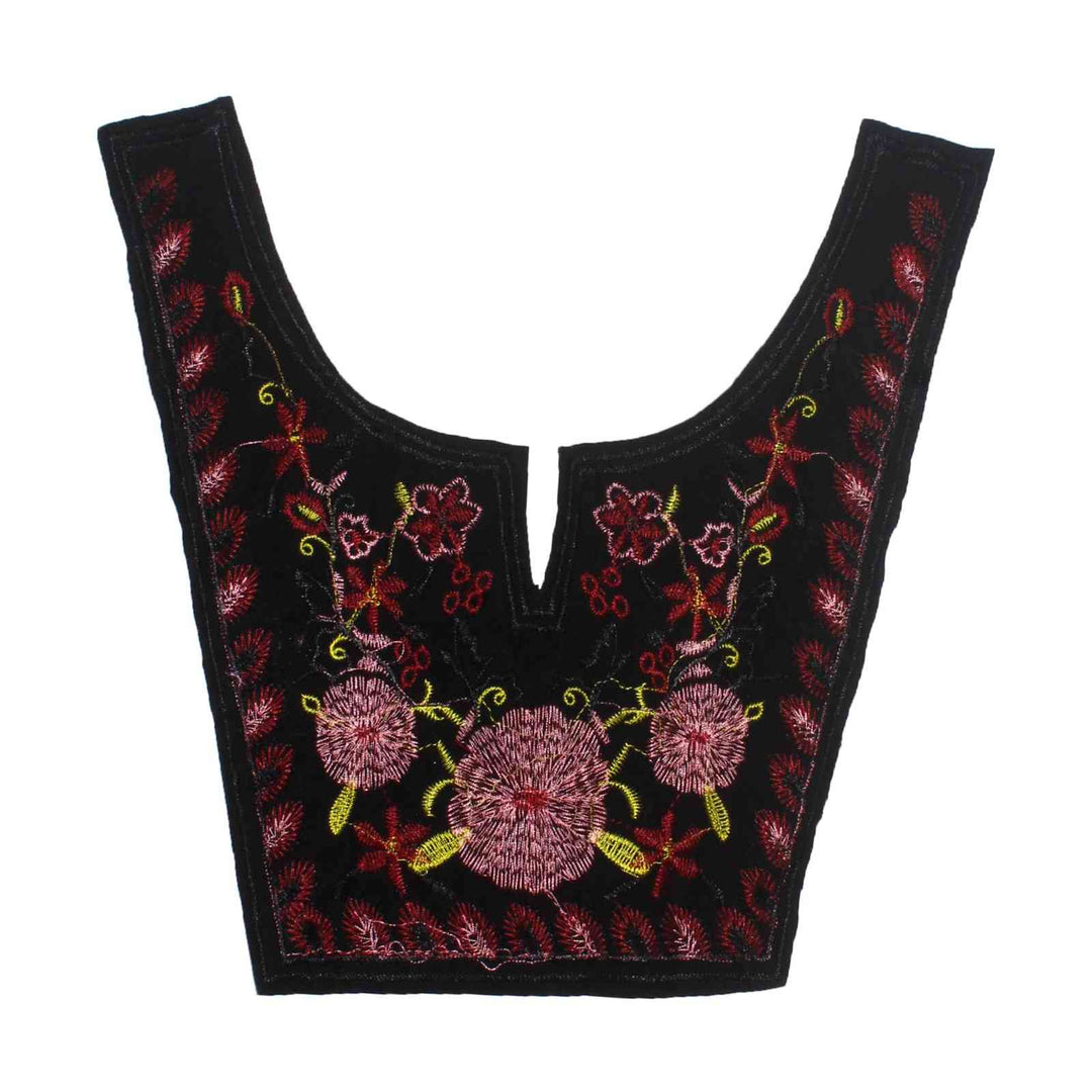 U shape ethnic embroidered neckline with intricate detailing, perfect for kurtis, suits and festive wear Ani Accessories