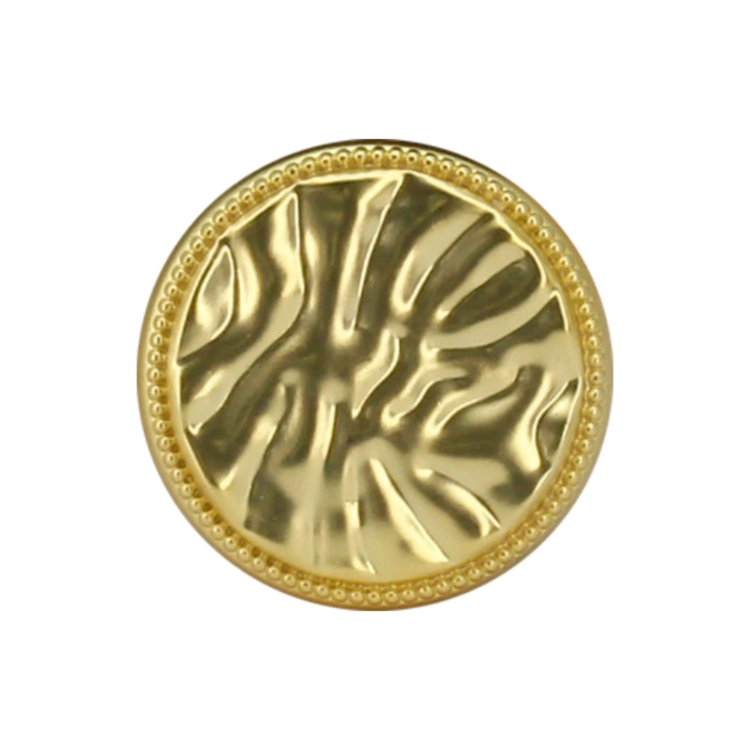 Wrinkles Inspired Golden Shank Metal Button | 15mm(24L), 19mm(30L) & 23mm(36L)