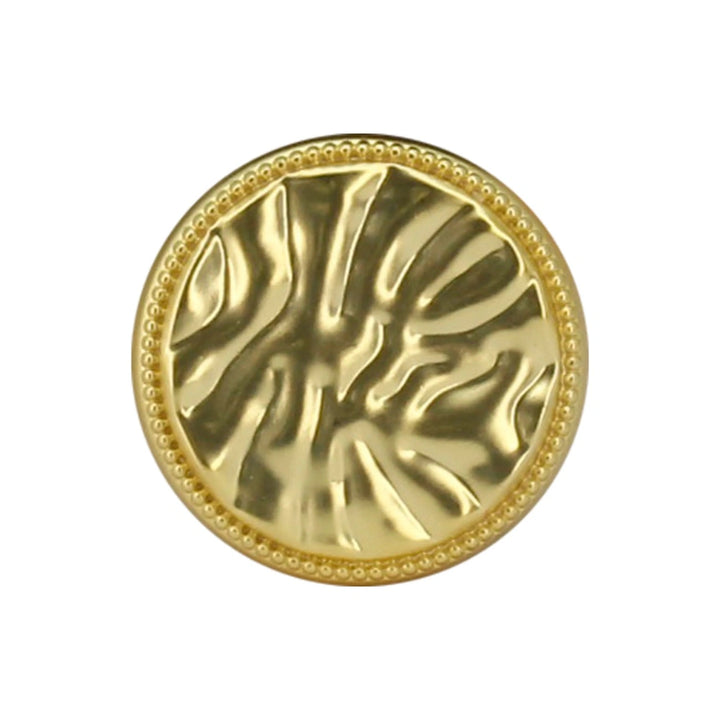 Wrinkles Inspired Golden Shank Metal Button | 15mm(24L), 19mm(30L) & 23mm(36L)