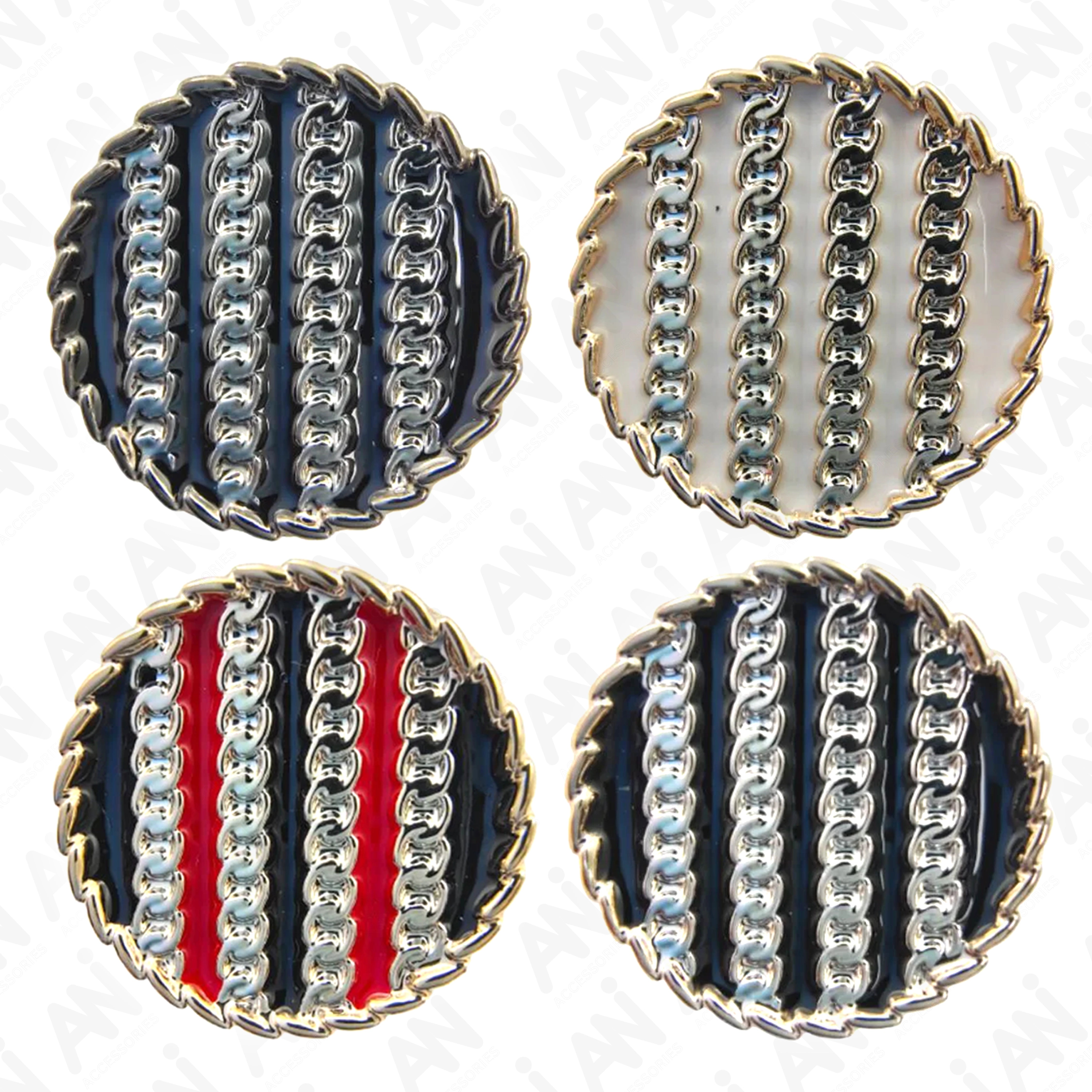 Intricate Chain Pattern Button (Pack of 8 Buttons) – Ani Accessories
