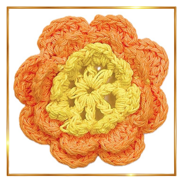 Flower Layered Crochet Sew Patches