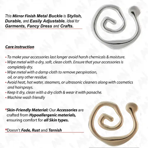 Spiral Inspire Gold & Silver Metal Buckle