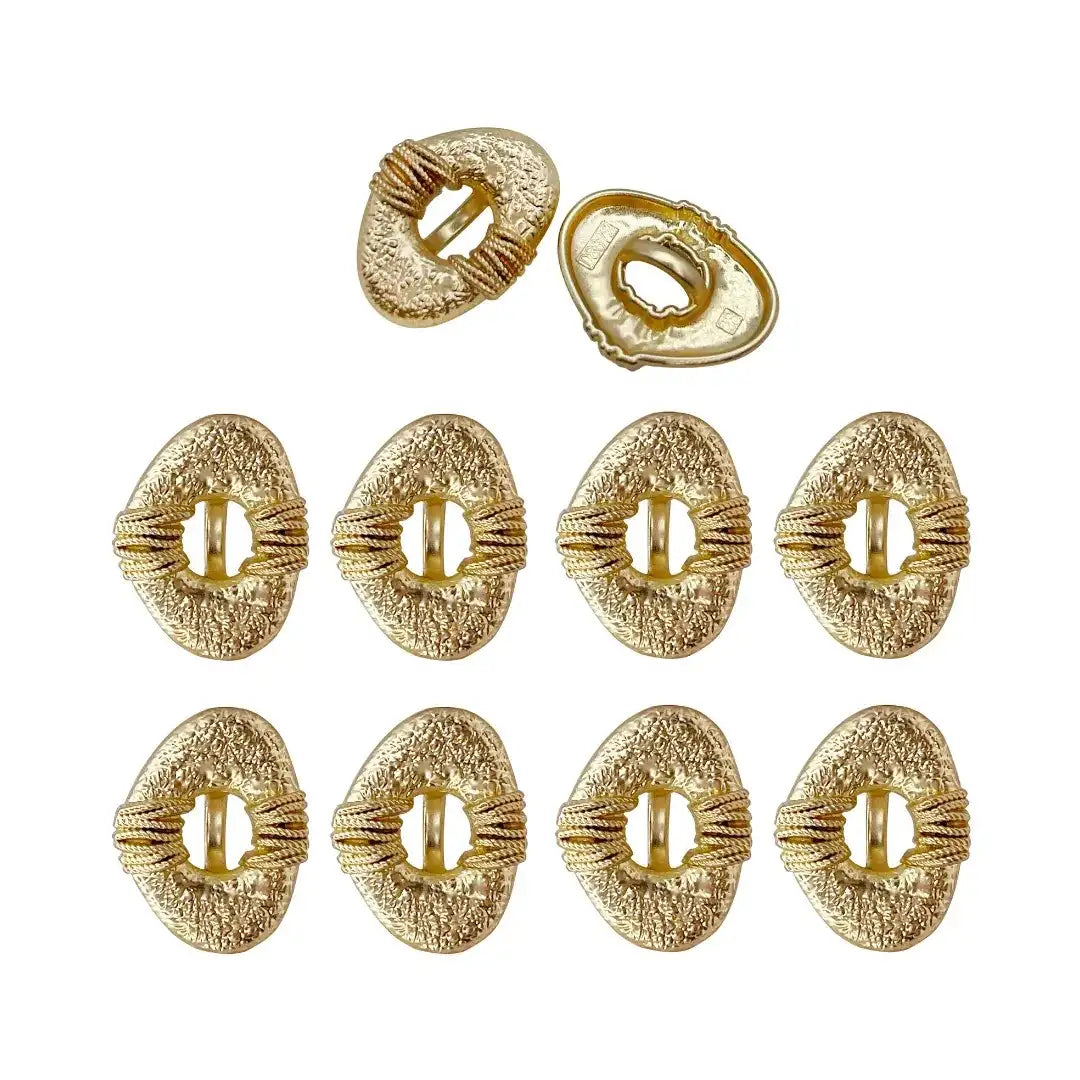 Rope Design Metal Button for DIY Projects | 18mm(28L) & 23mm(36L)
