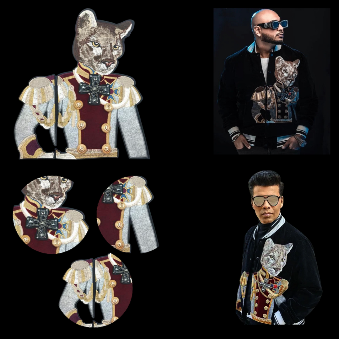 Multicolor Feline Officer Sew Patch