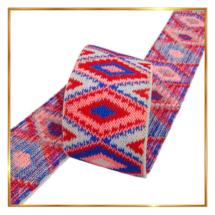 Multi-Color Fancy 5cm Jacquard Design Elastic