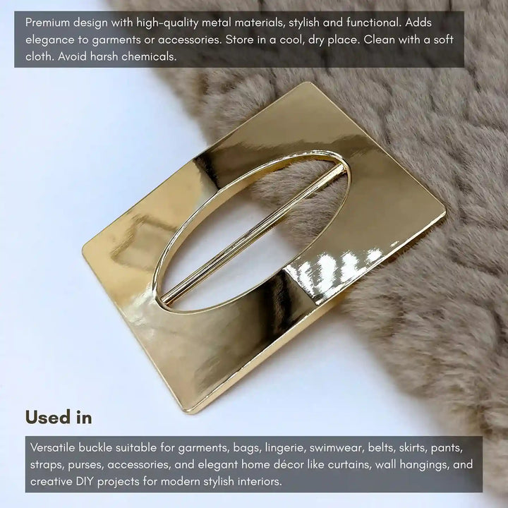 Oval-Cutout Rectangular Buckle