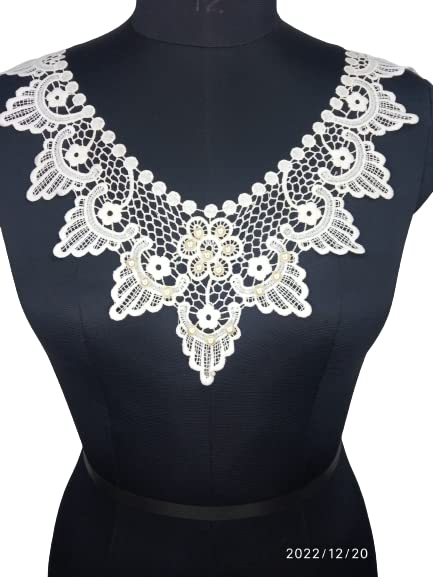 Victorian Lurex yoke neckline by Ani Accessories for women’s dresses featuring elegant shimmer and intricate design