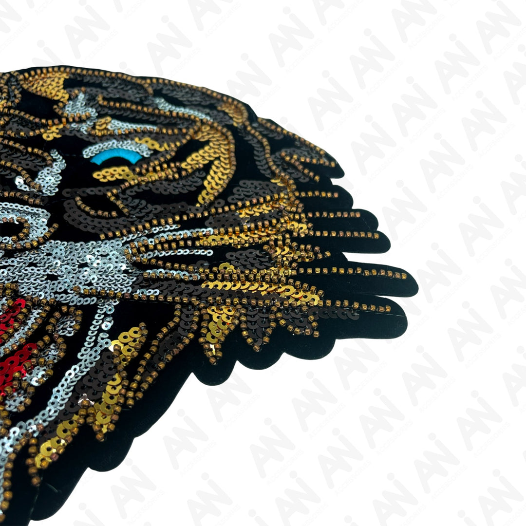 Golden Tiger Sequins Patch