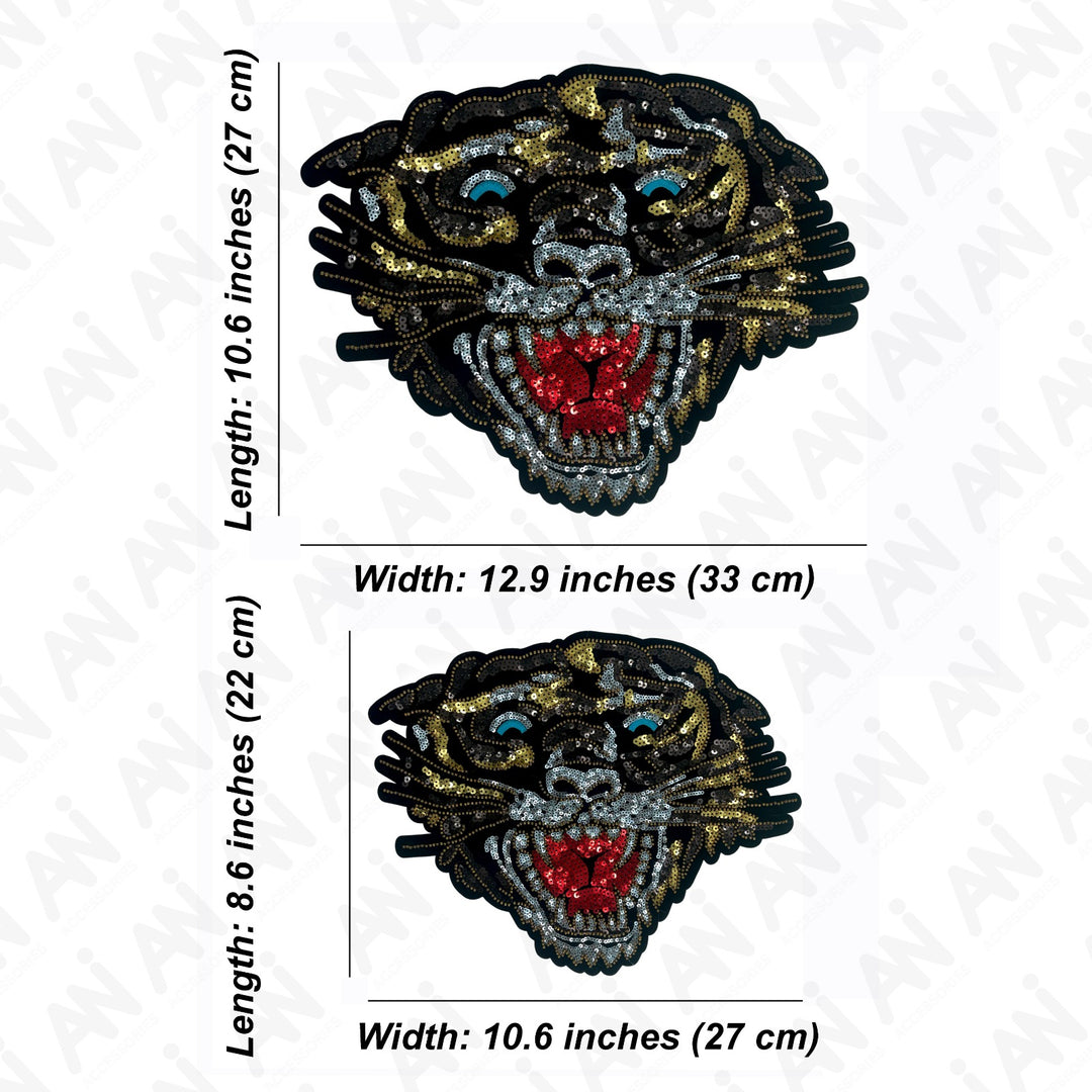 Golden Tiger Sequins Patch