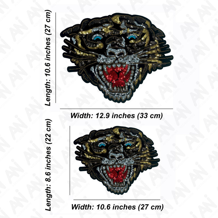 Golden Tiger Sequins Patch
