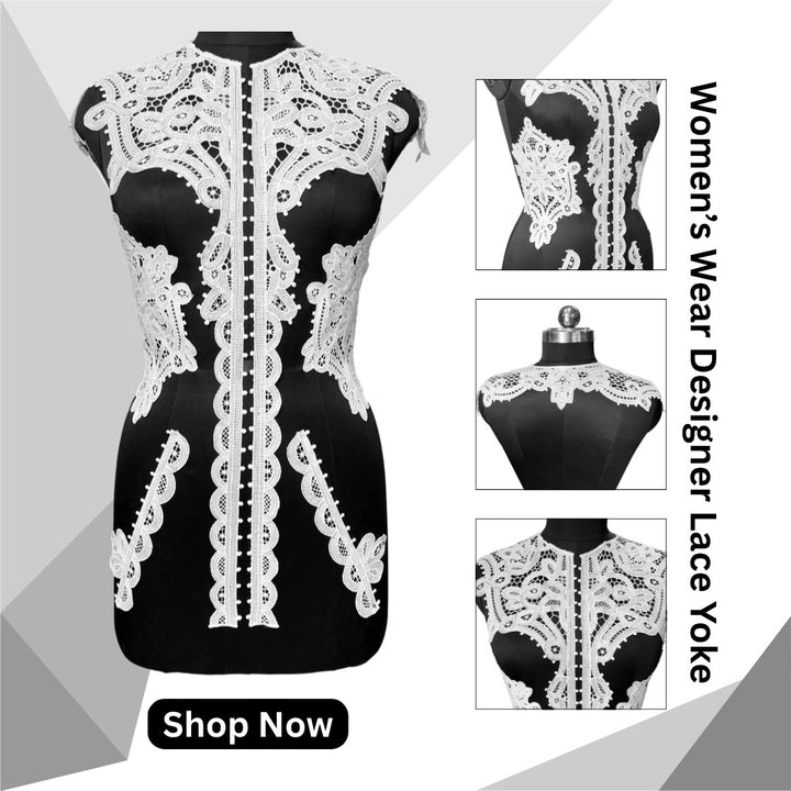 Women's Wear Designer Lace Yoke Set