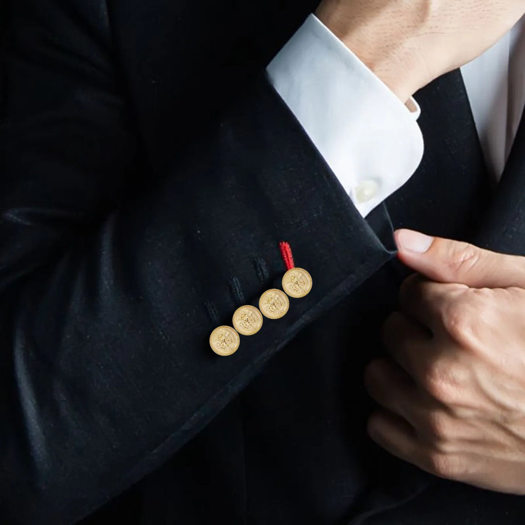 Lion Gold Color Metal Buttons
