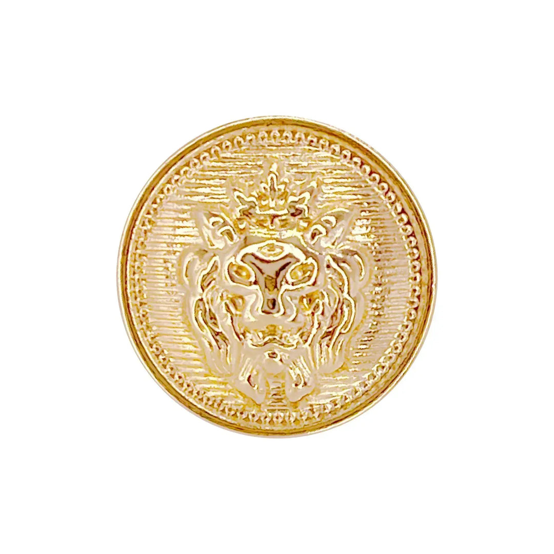 Lion Gold Color Metal Buttons
