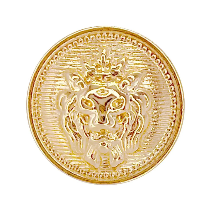 Lion Gold Color Metal Buttons