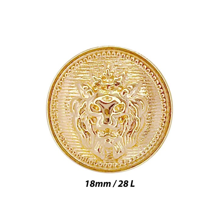 Lion Gold Color Metal Buttons