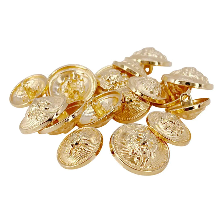 Lion Gold Color Metal Buttons