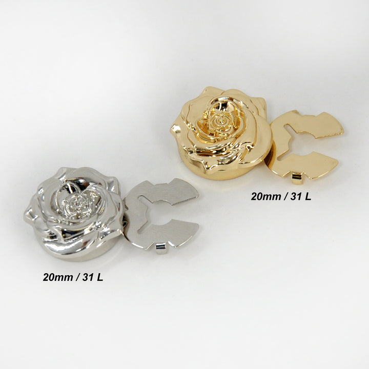 Stylish Metal Button Covers | Set of 2
