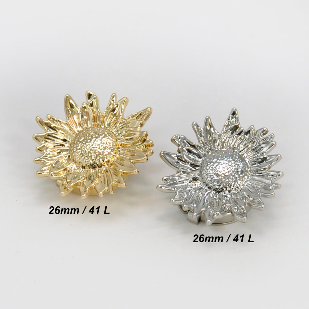 Stylish Metal Button Covers | Set of 2