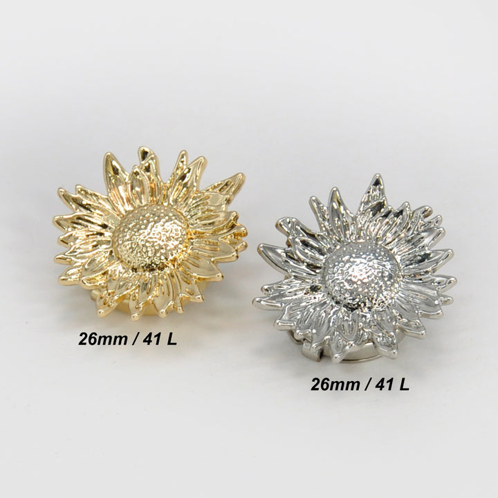Stylish Metal Button Covers | Set of 2