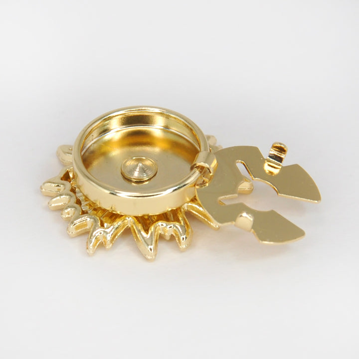 Stylish Metal Button Covers | Set of 2