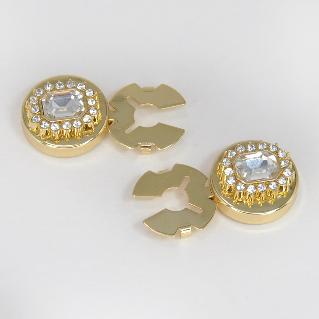 Stylish Metal Button Covers | Set of 2