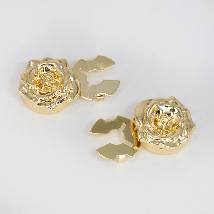 Stylish Metal Button Covers | Set of 2