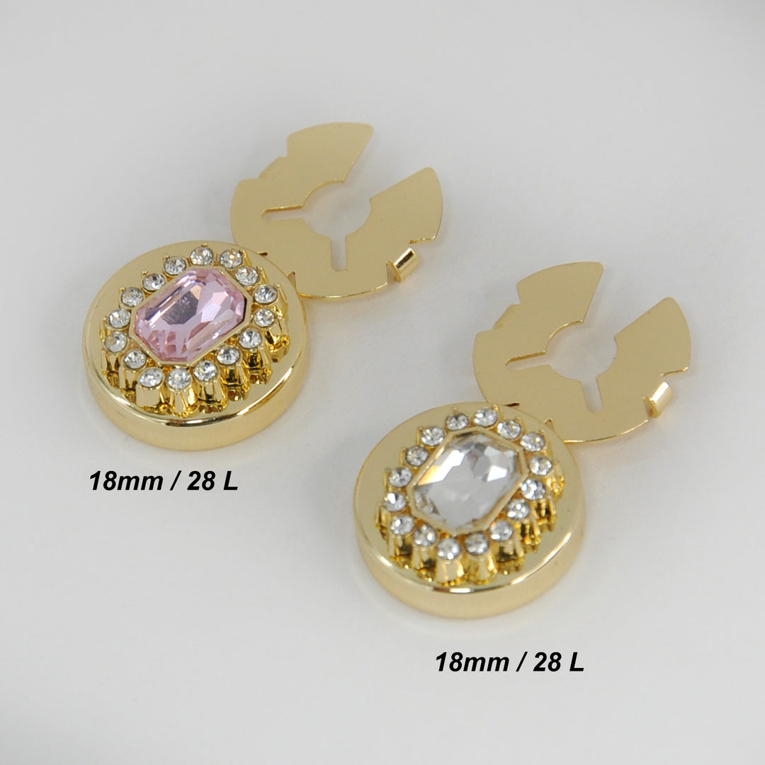Stylish Metal Button Covers | Set of 2