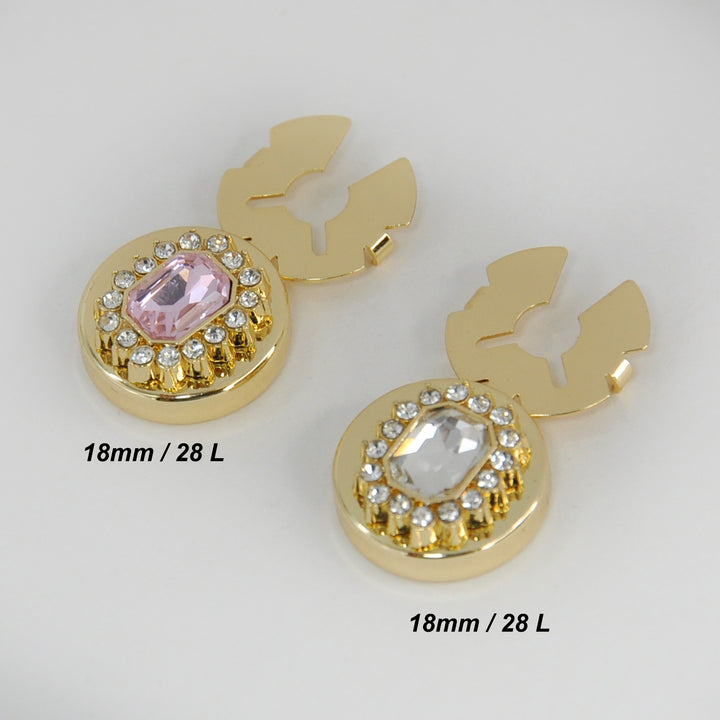 Stylish Metal Button Covers | Set of 2
