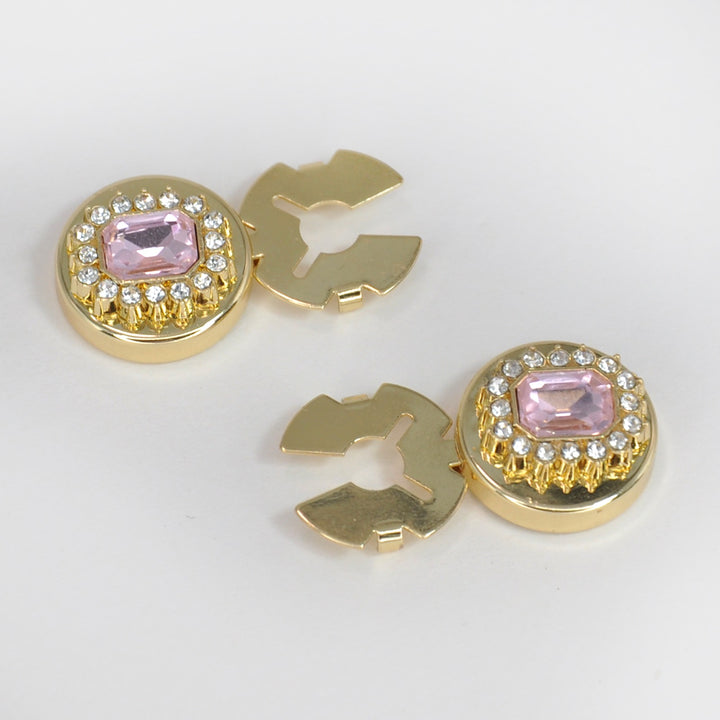 Stylish Metal Button Covers | Set of 2