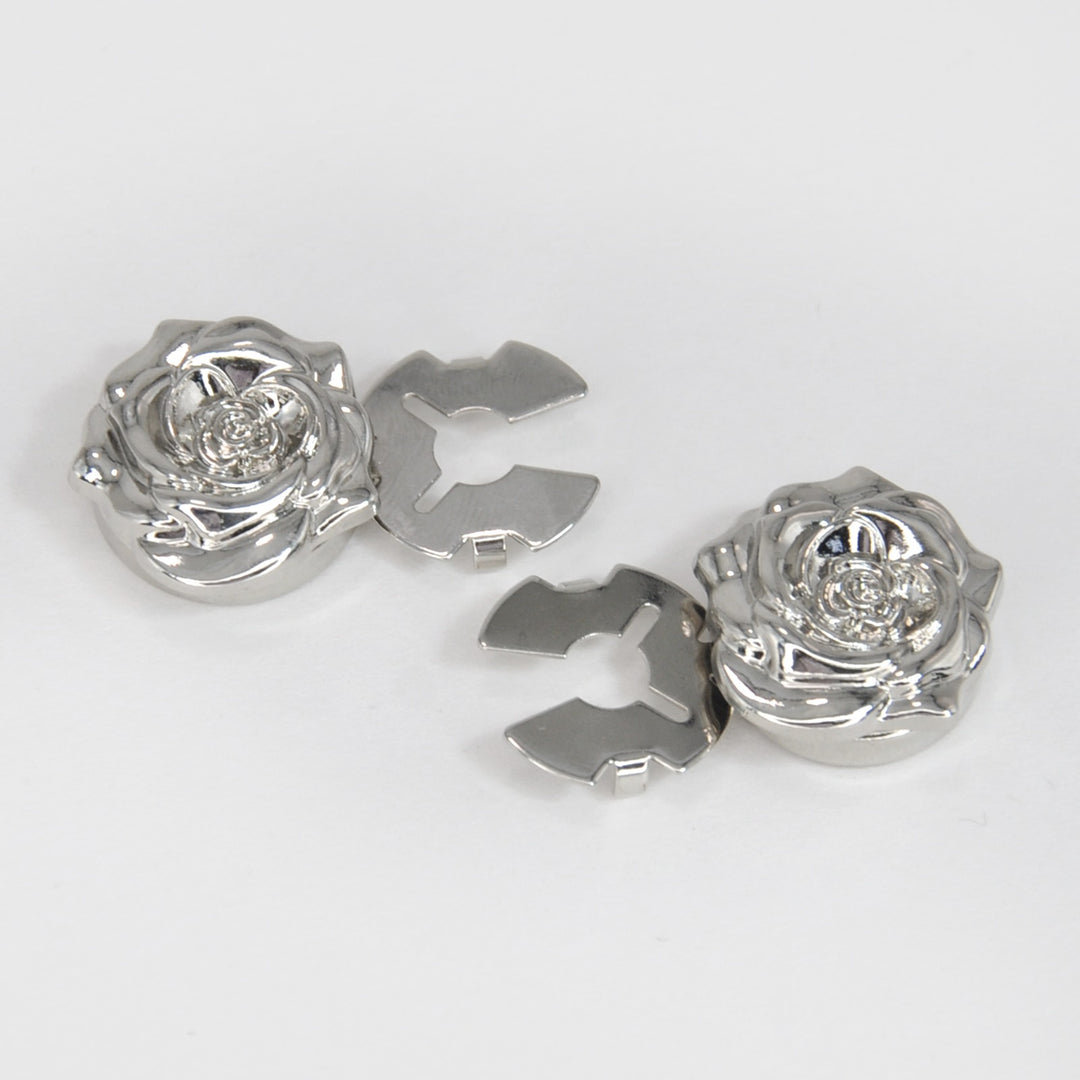 Stylish Metal Button Covers | Set of 2