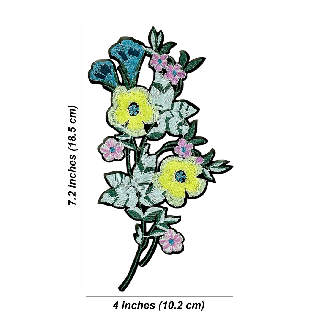 Bunch Rose Embroidered Heat-Transfer Sew Patch