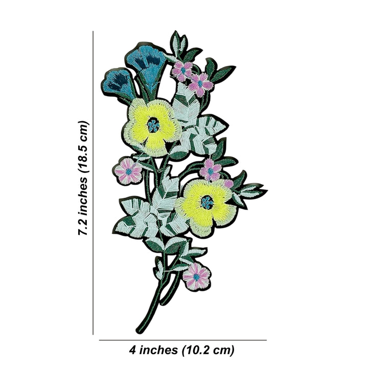 Bunch Rose Embroidered Heat-Transfer Sew Patch