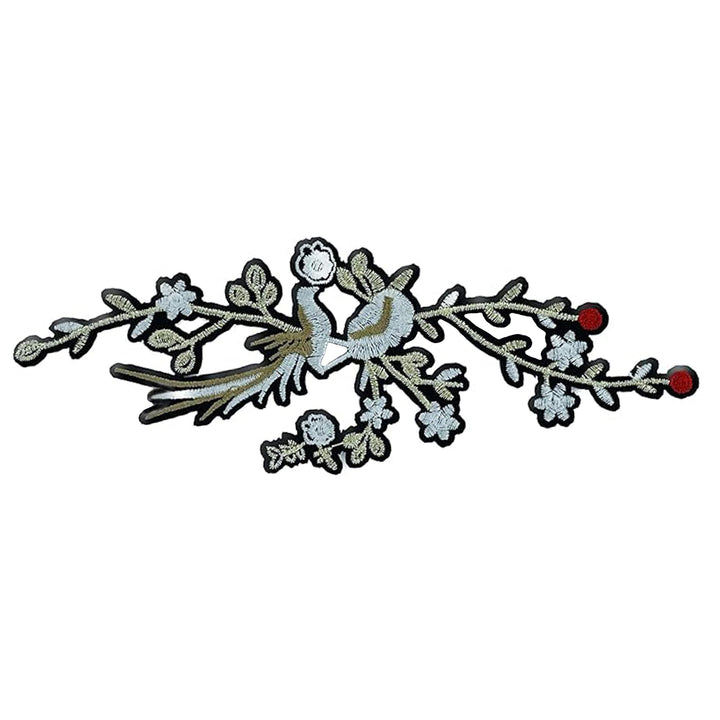 Bird on Branch Embroidery Patch