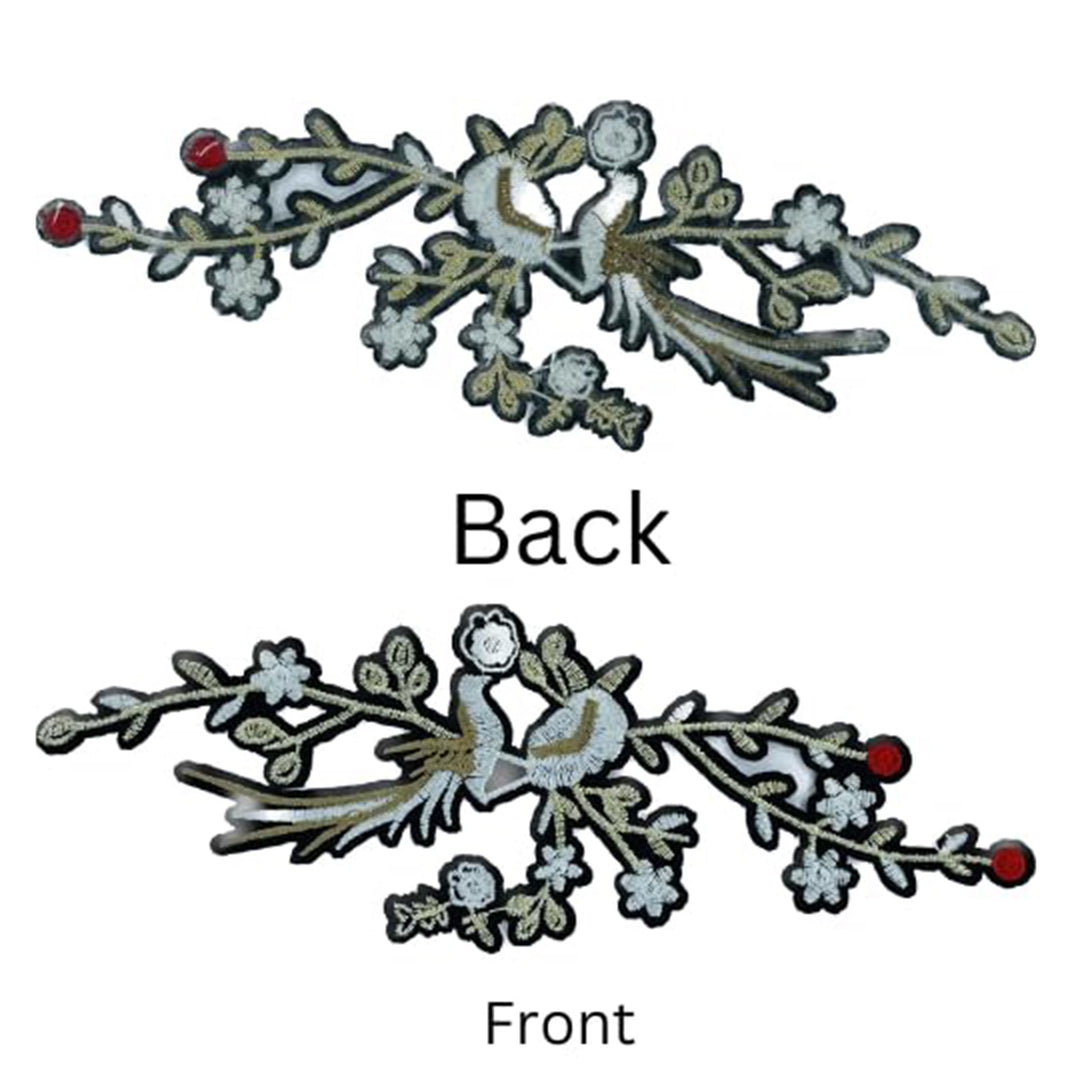 Bird on Branch Embroidery Patch