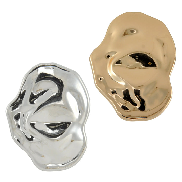 Hammered Crinkled Metal Buttons | 48mm