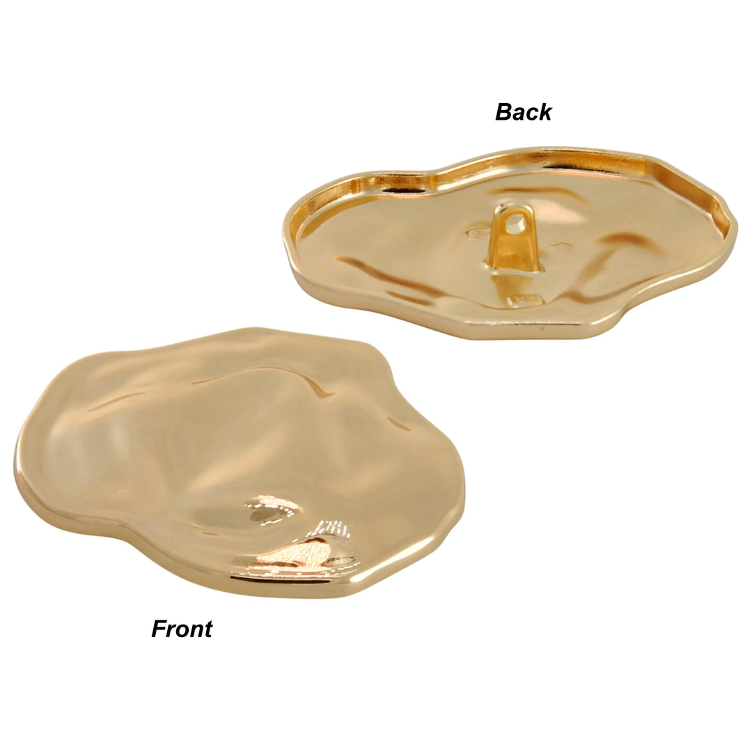 Hammered Crinkled Metal Buttons | 48mm