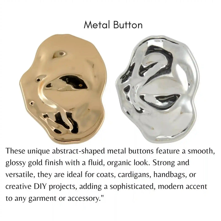 Hammered Crinkled Metal Buttons | 48mm