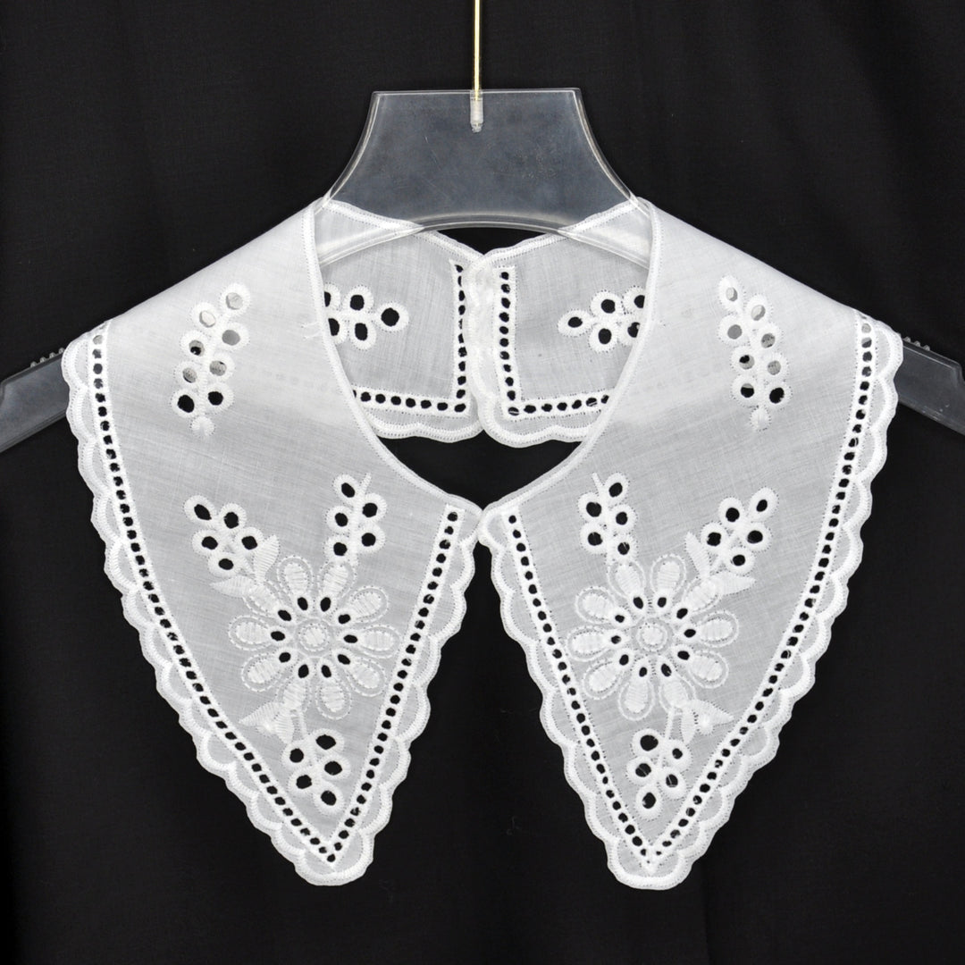 Floral Leaf Style Peter Pan Collar