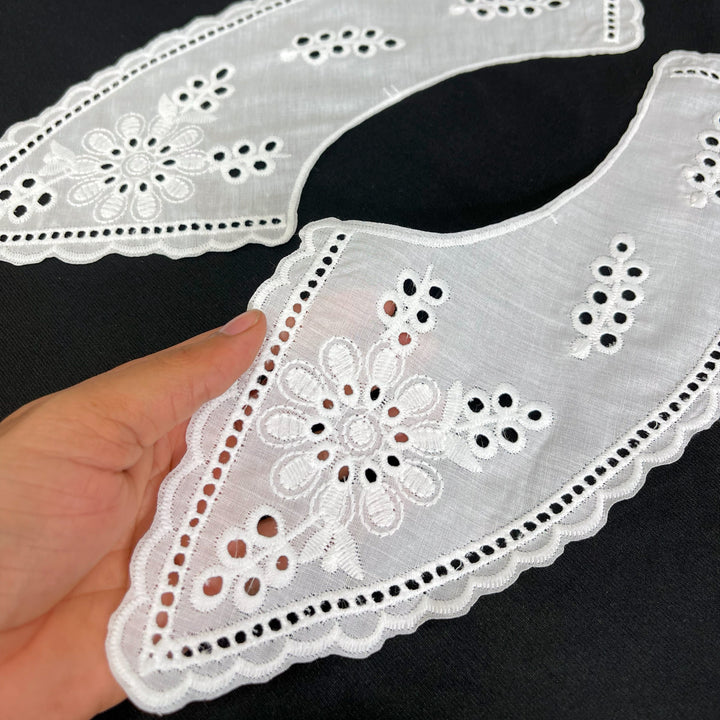 Floral Leaf Style Peter Pan Collar