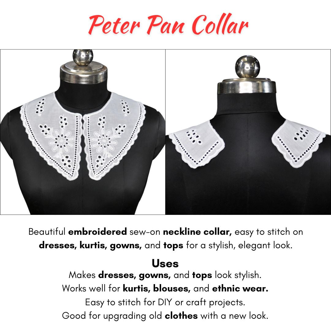 Floral Leaf Style Peter Pan Collar