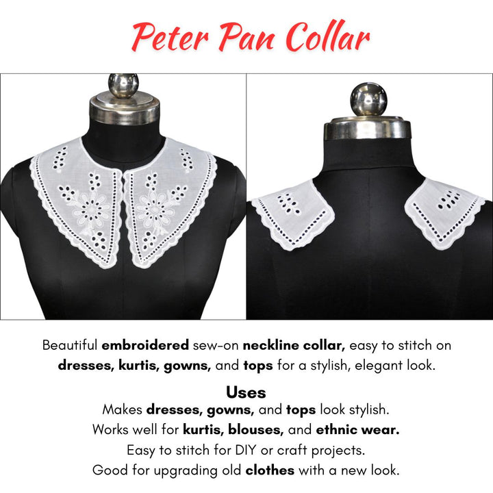 Floral Leaf Style Peter Pan Collar