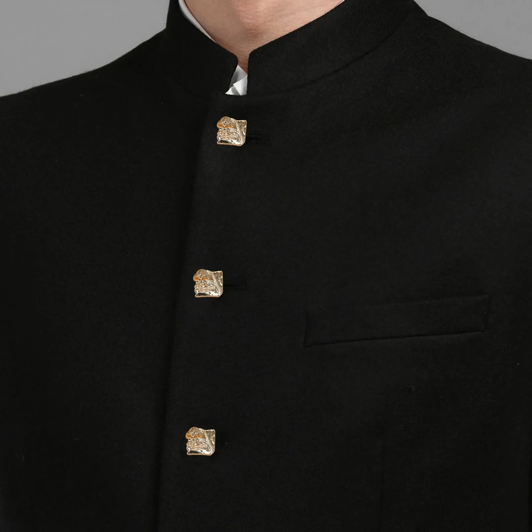 Designer Gold Plated Square Shape Metal Buttons | 20mm(32L)