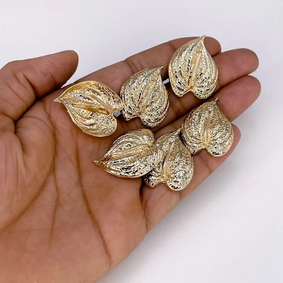 Royal Maple Leaf Design Gold Metal Buttons | 30mm(47L)