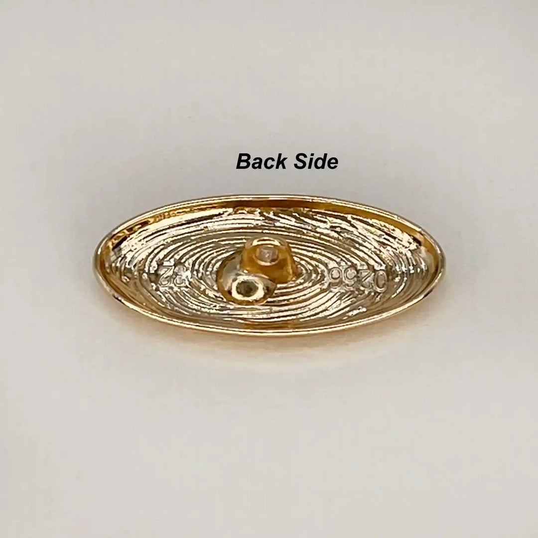 Galaxy Inspired Oval Golden Metal Buttons | 32mm(60L)